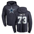 Blackjersey D.Cowboys #73 Tyler Smith Player Navy Pullover Hoodies Limited Stitched Jerseys