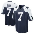 Blackjersey D.Cowboys #7 Rashan Gary Player Navy-White Alternate Home Game Stitched Jerseys