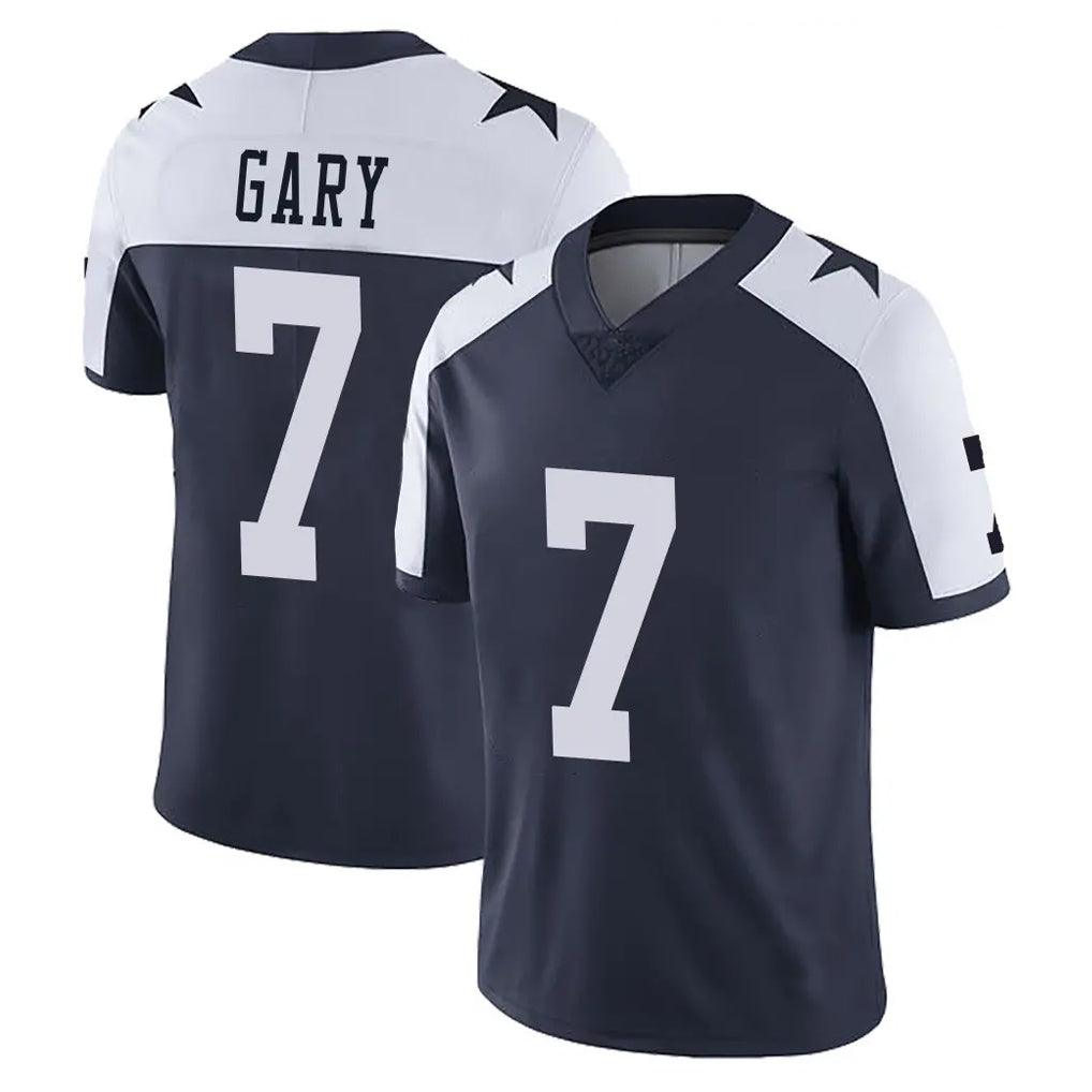 Blackjersey D.Cowboys #7 Rashan Gary Player Navy-White Limited Alternate Vapor Untouchable Home Game Stitched Jerseys