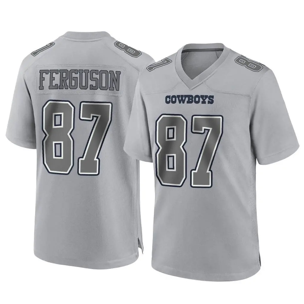 Blackjersey D.Cowboys #87 Jake Ferguson Player Gray Atmosphere Fashion Home Game Stitched Jerseys