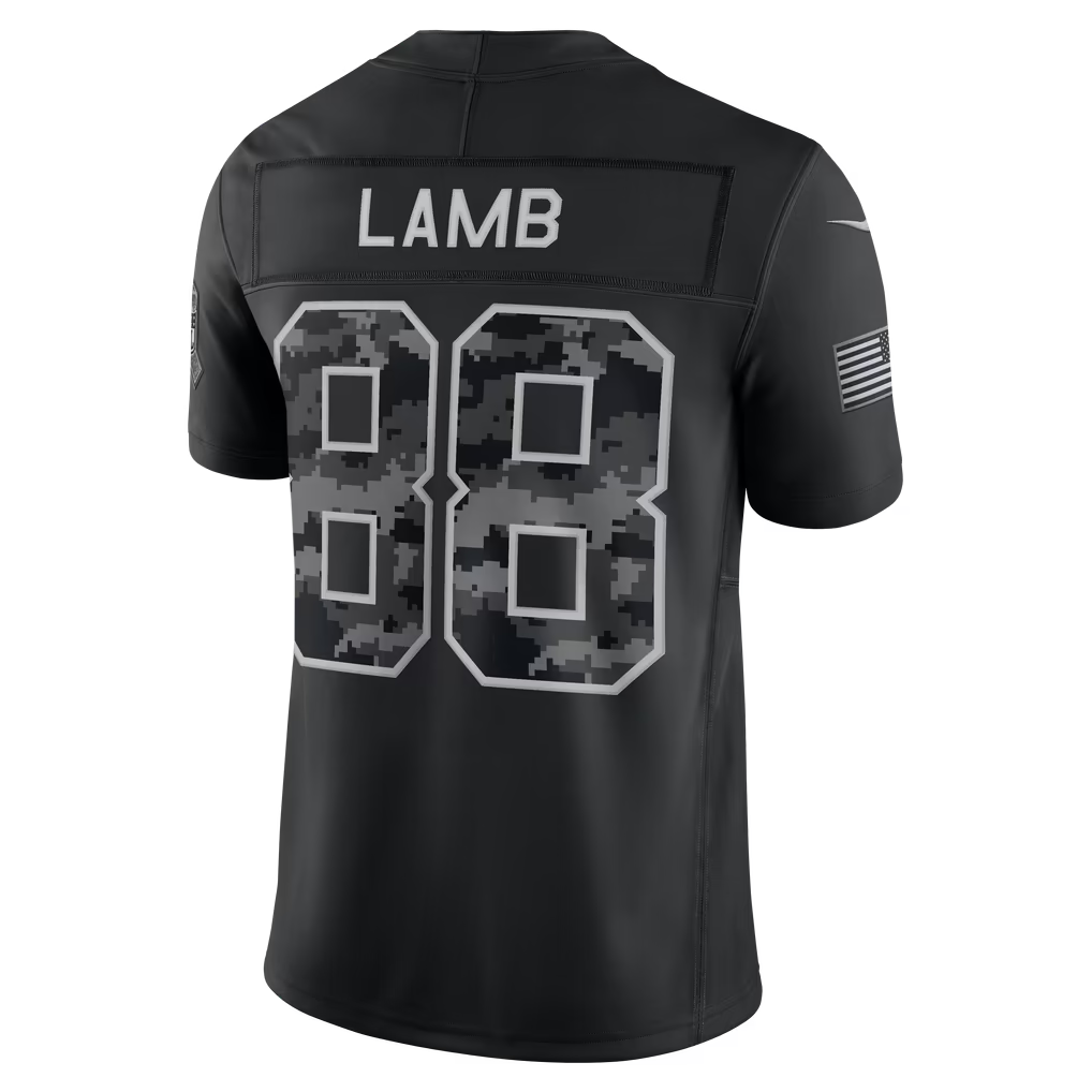 Blackjersey D.Cowboys #88 CeeDee Lamb Black 2026 Salute to Service Stitched Limited Jersey