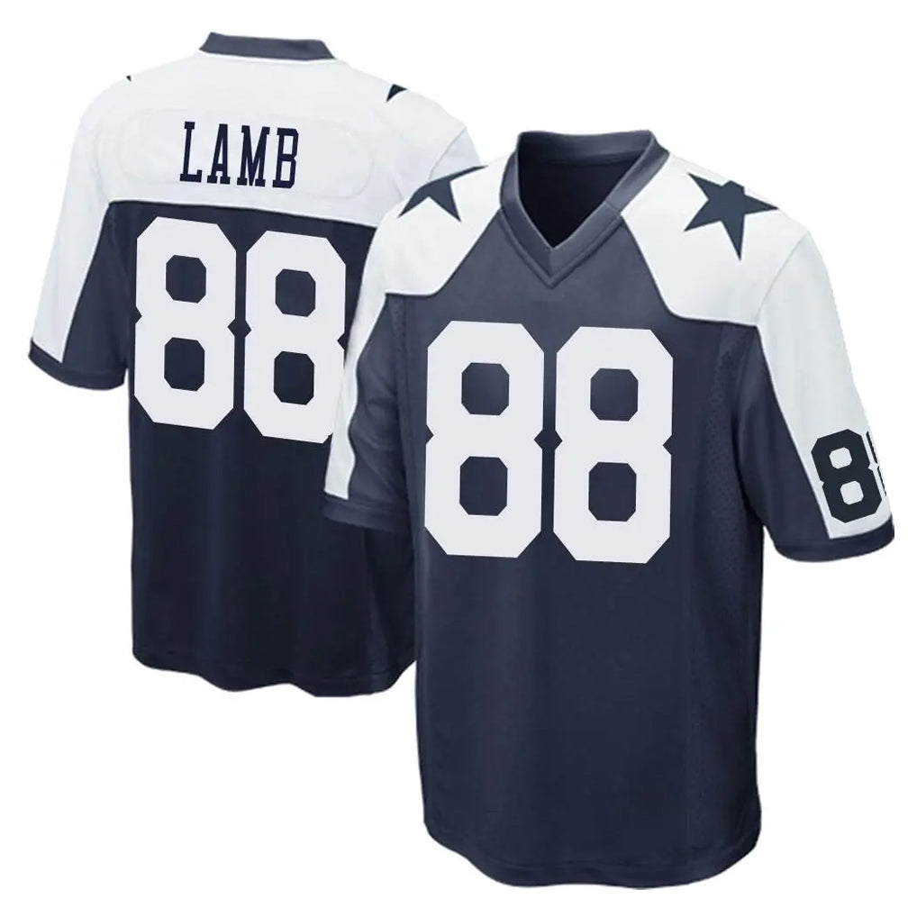 Blackjersey D.Cowboys #88 CeeDee Lamb Player Navy-White Alternate Home Game Stitched Jerseys