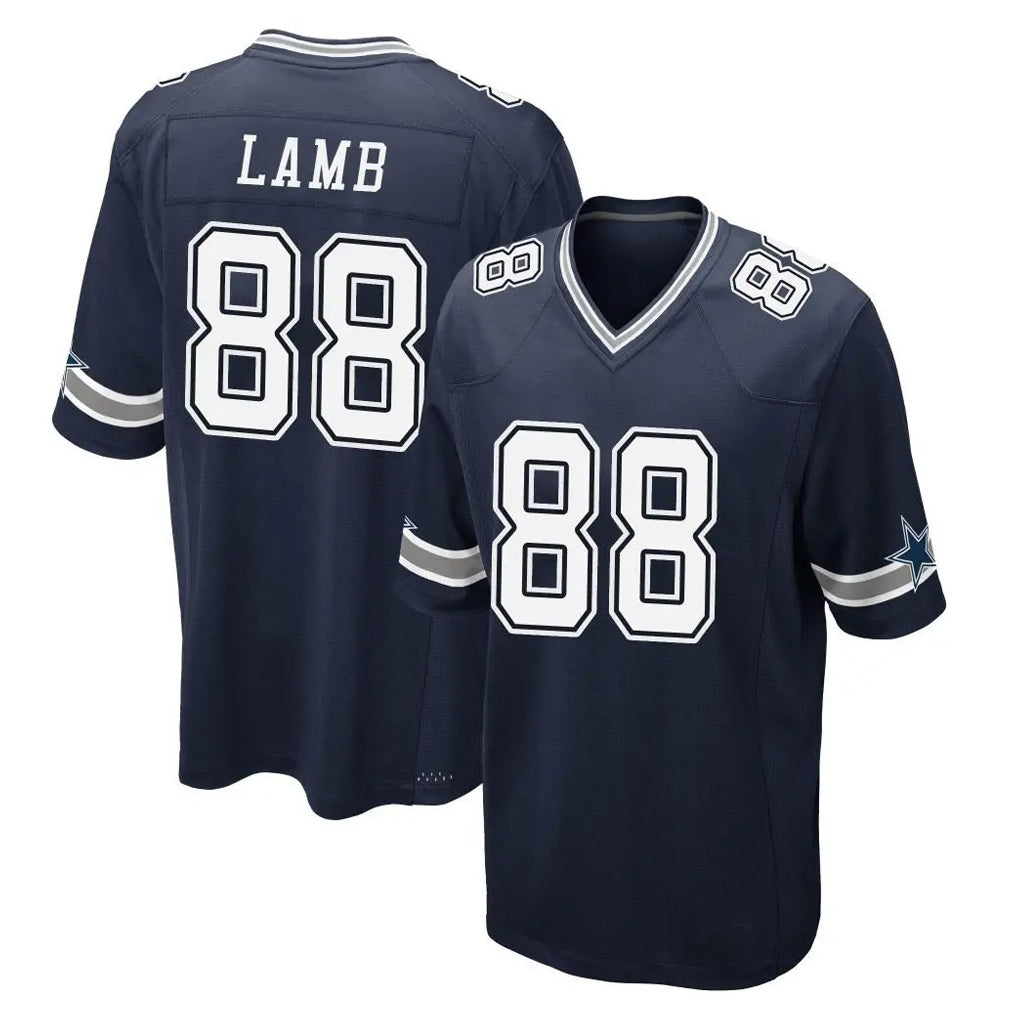 Blackjersey D.Cowboys #88 CeeDee Lamb Player Navy Home Game Stitched Jerseys