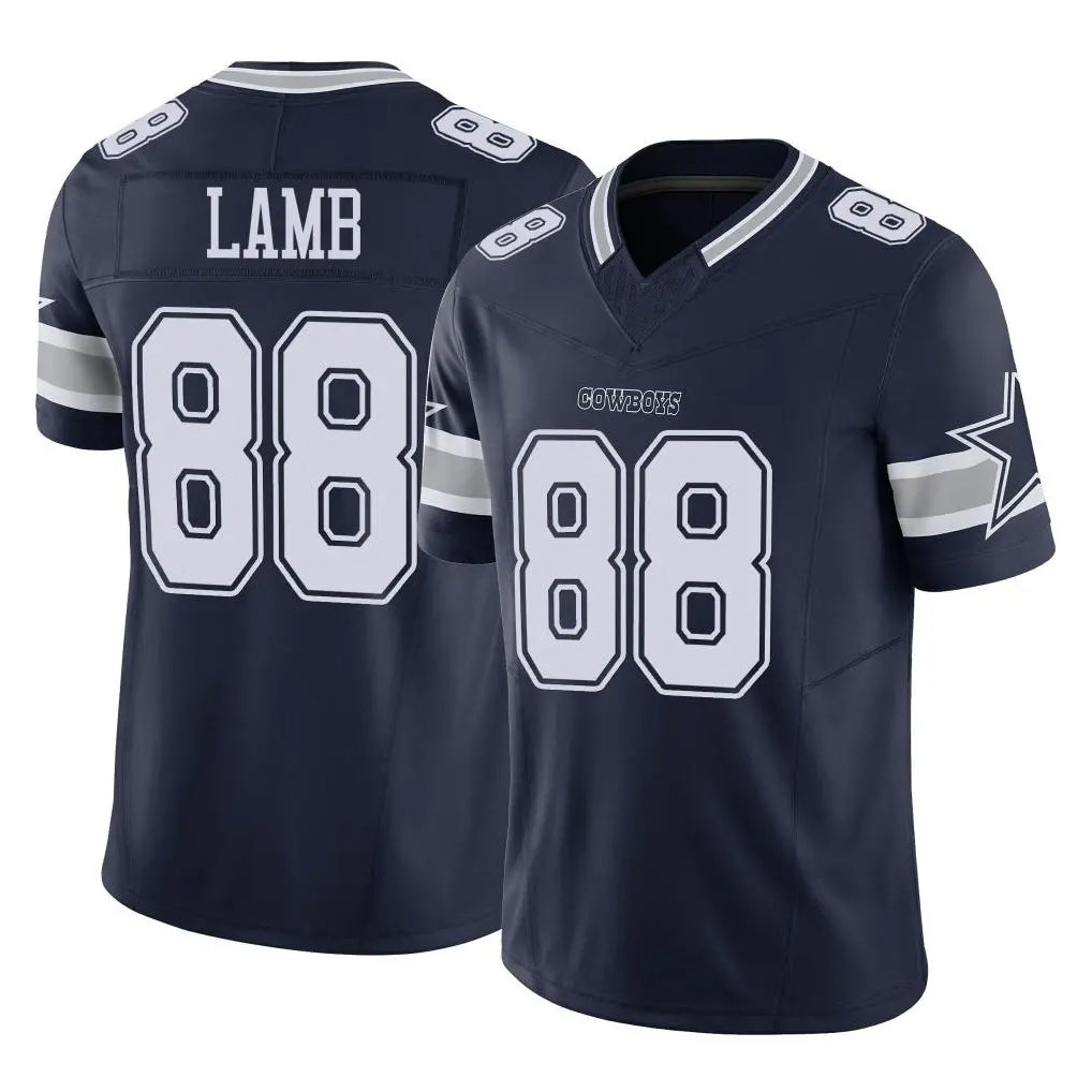 Blackjersey D.Cowboys #88 CeeDee Lamb Player Navy Limited Vapor F.U.S.E. Home Game Stitched Jerseys