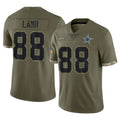 Blackjersey D.Cowboys #88 CeeDee Lamb Player Olive Salute to Service Limited Game Stitched Jerseys
