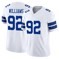 Blackjersey D.Cowboys #92 Quinnen Williams Player White Limited Vapor F.U.S.E. Home Game Stitched Jerseys