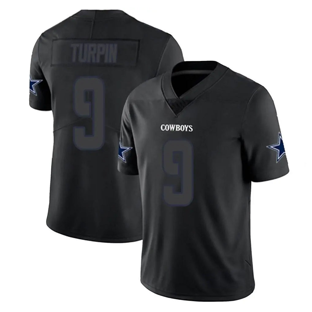 Blackjersey D.Cowboys #9 KaVontae Turpin Player Black Impact Limited Home Game Stitched Jerseys