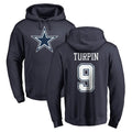 Blackjersey D.Cowboys #9 KaVontae Turpin Player Navy Pullover Hoodies Limited Stitched Jerseys