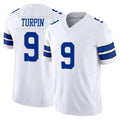 Blackjersey D.Cowboys #9 KaVontae Turpin Player White Limited Vapor F.U.S.E. Home Game Stitched Jerseys
