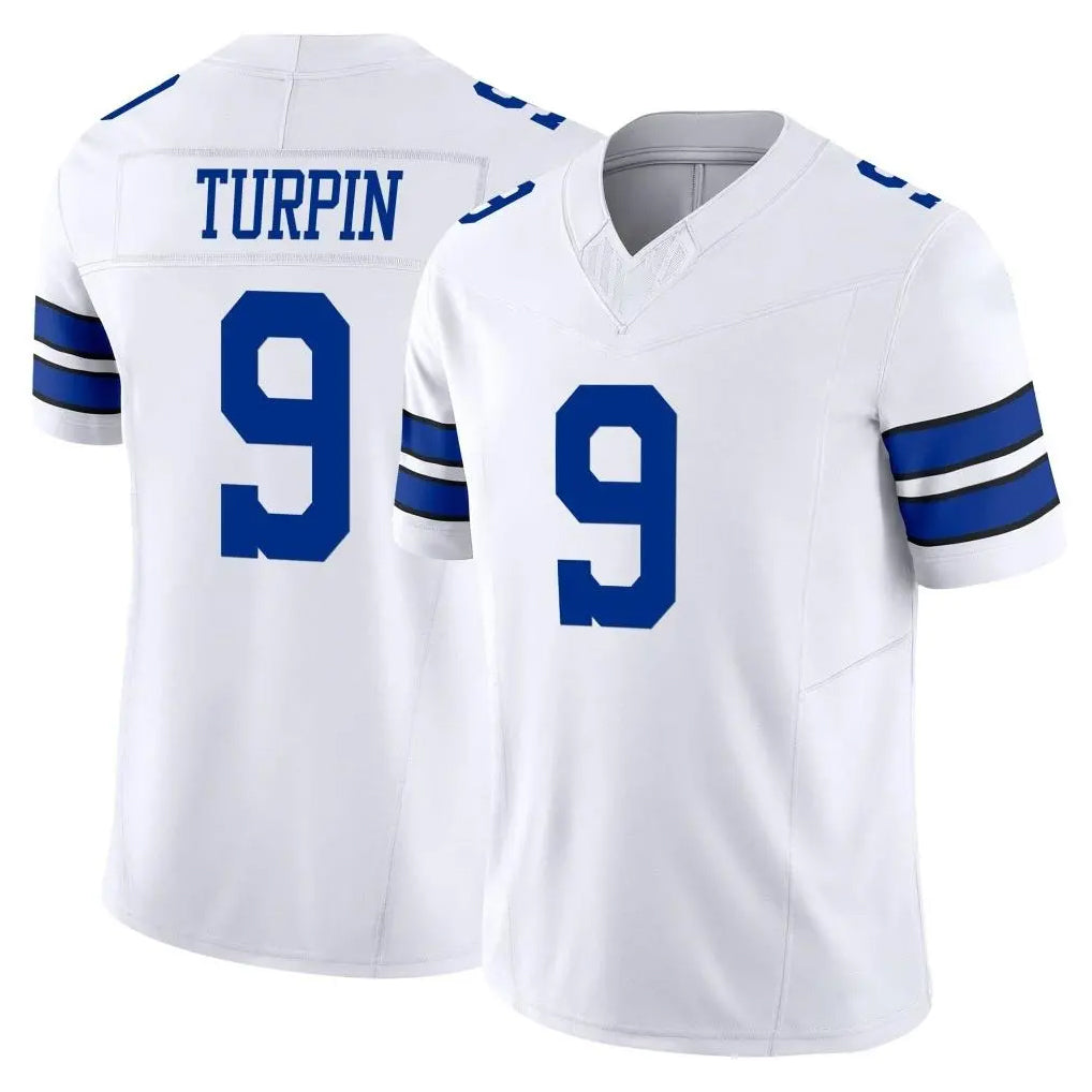 Blackjersey D.Cowboys #9 KaVontae Turpin Player White Limited Vapor F.U.S.E. Home Game Stitched Jerseys