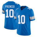 Blackjersey D.Lions #10 Isiah Pacheco Player Blue Limited Vapor F.U.S.E. Alternate Home Game Stitched Jerseys