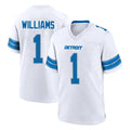 Blackjersey D.Lions #1 Jameson Williams Player White Alternate Home Game Stitched Jerseys