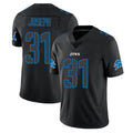 Blackjersey D.Lions #31 Kerby Joseph Player Black Impact Limited Home Game Stitched Jerseys