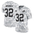 Blackjersey D.Lions #32 Brian Branch Player Arctic Camo Salute To Service Limited Stitched Jerseys
