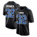 Blackjersey D.Lions #32 Brian Branch Player Black Fashion Home Game Stitched Jerseys