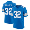 Blackjersey D.Lions #32 Brian Branch Player Blue Alternate Home Game Stitched Jerseys