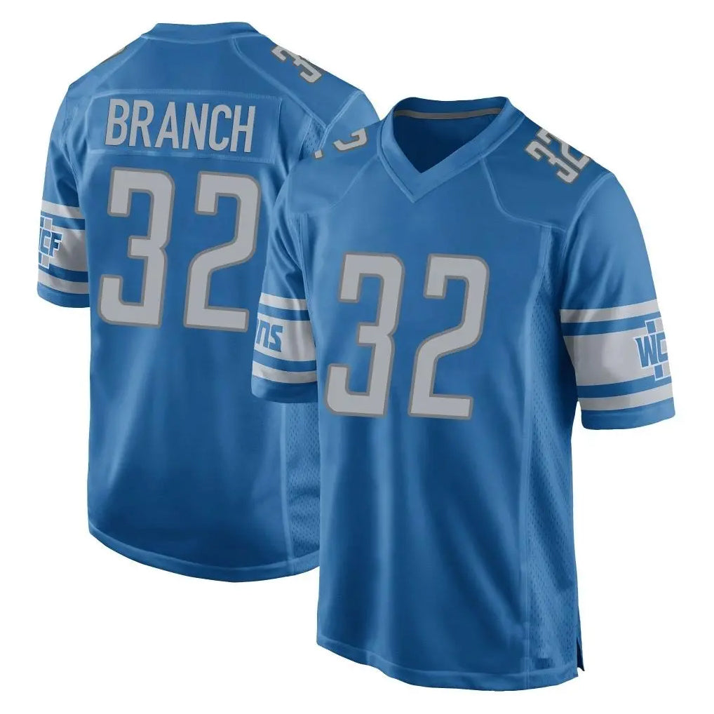 Blackjersey D.Lions #32 Brian Branch Player Blue Home Game Stitched Jerseys