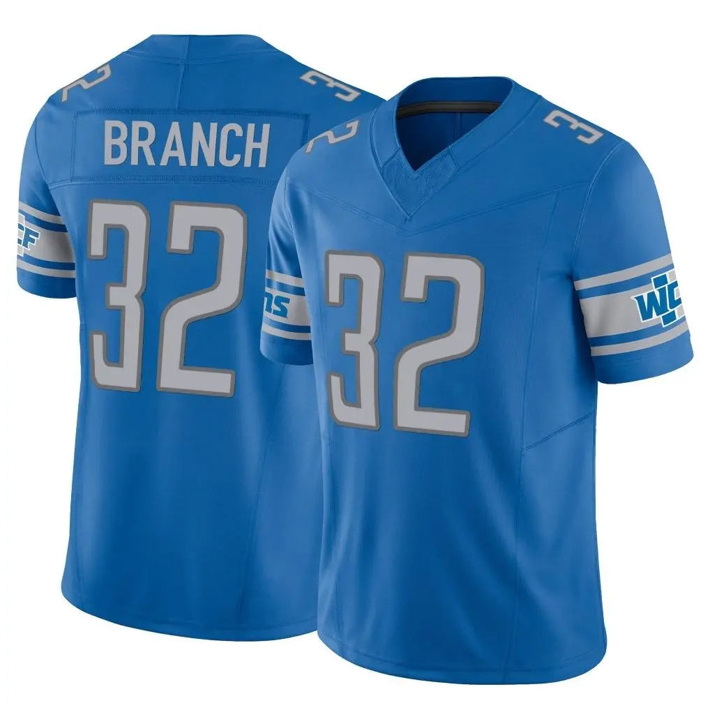 Blackjersey D.Lions #32 Brian Branch Player Blue Vapor F.U.S.E. Limited Home Game Stitched Jerseys