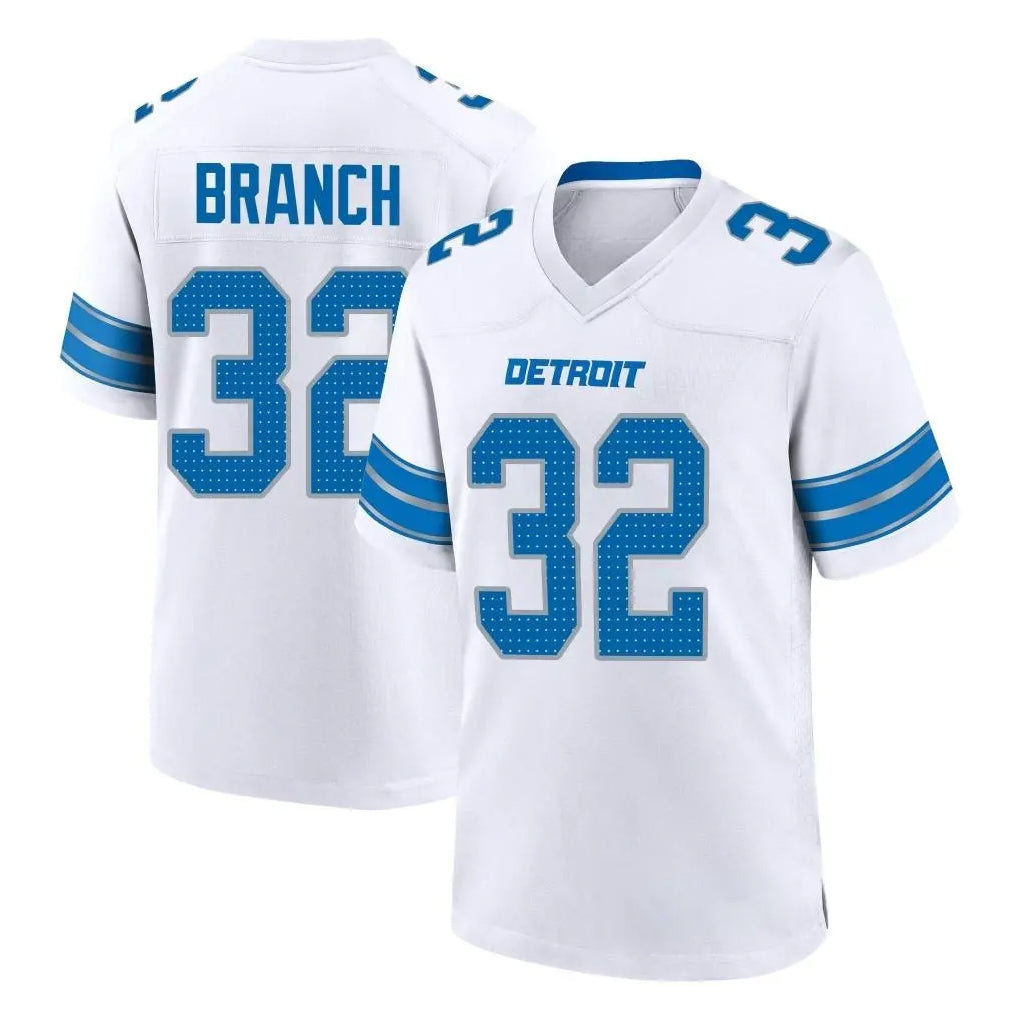 Blackjersey D.Lions #32 Brian Branch Player White Alternate Home Game Stitched Jerseys