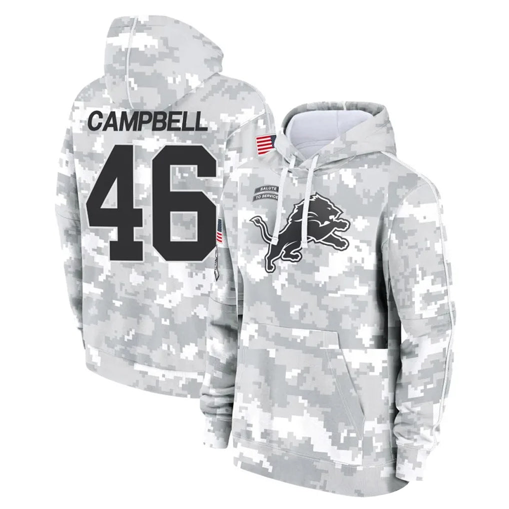 Blackjersey D.Lions #46 Jack Campbell Player Arctic Camo Salute to Service Hoodies Limited Game Stitched Jerseys
