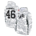 Blackjersey D.Lions #46 Jack Campbell Player Arctic Camo Salute to Service Hoodies Limited Game Stitched Jerseys