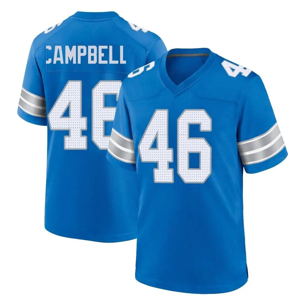 Blackjersey D.Lions #46 Jack Campbell Player Blue Alternate Home Game Stitched Jerseys