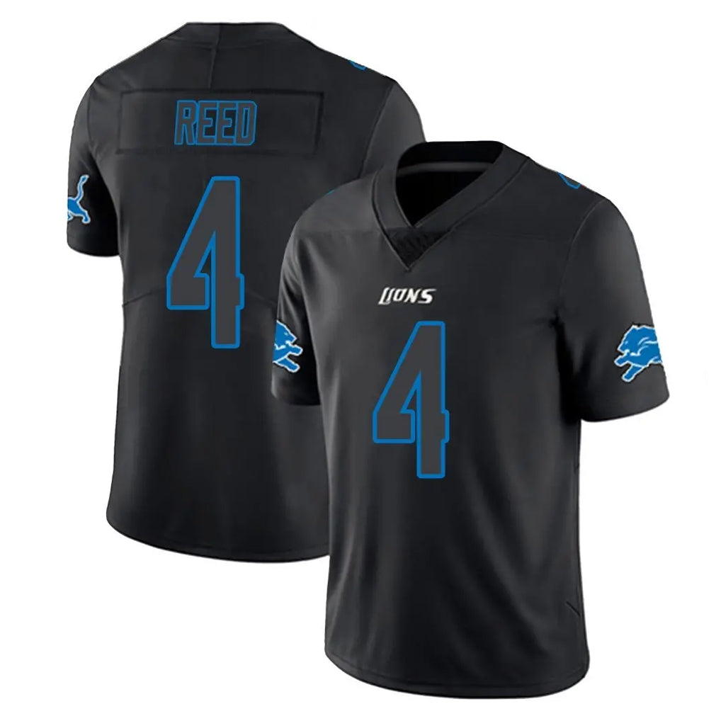Blackjersey D.Lions #4 D.J. Reed Player Black Impact Limited Home Game Stitched Jerseys