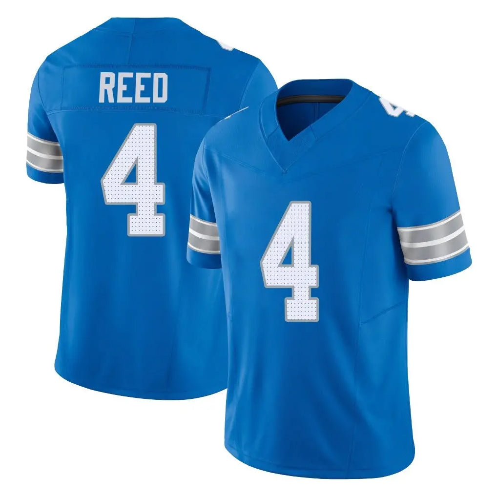Blackjersey D.Lions #4 D.J. Reed Player Blue Limited Vapor F.U.S.E. Alternate Home Game Stitched Jerseys