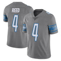 Blackjersey D.Lions #4 D.J. Reed Player Gray Vapor Untouchable Limited Home Game Stitched Jerseys