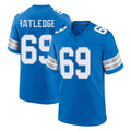Blackjersey D.Lions #69 Tate Ratledge Player Blue Alternate Home Game Stitched Jerseys