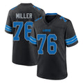 Blackjersey D.Lions #76 Blake Miller Player Black Alternate Home Game Stitched Jerseys