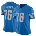 Blackjersey D.Lions #76 Blake Miller Player Blue Vapor F.U.S.E. Limited Home Game Stitched Jerseys
