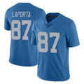 Blackjersey D.Lions #87 Sam LaPorta Player Blue Limited Throwback Vapor Untouchable Stitched Jerseys