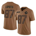 Blackjersey D.Lions #87 Sam LaPorta Player Brown Salute To Service Limited Stitched Jerseys