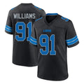 Blackjersey D.Lions #91 Tyleik Williams Player Black Alternate Home Game Stitched Jerseys