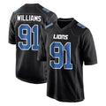 Blackjersey D.Lions #91 Tyleik Williams Player Black Fashion Home Game Stitched Jerseys