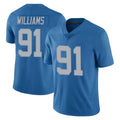 Blackjersey D.Lions #91 Tyleik Williams Player Blue Limited Throwback Vapor Untouchable Stitched Jerseys