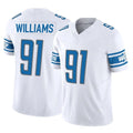 Blackjersey D.Lions #91 Tyleik Williams Player White Vapor F.U.S.E. Limited Home Game Stitched Jerseys