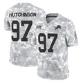 Blackjersey D.Lions #97 Aidan Hutchinson Player Arctic Camo Salute To Service Limited Stitched Jerseys