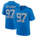 Blackjersey D.Lions #97 Aidan Hutchinson Player Blue Limited Throwback Vapor Untouchable Stitched Jerseys