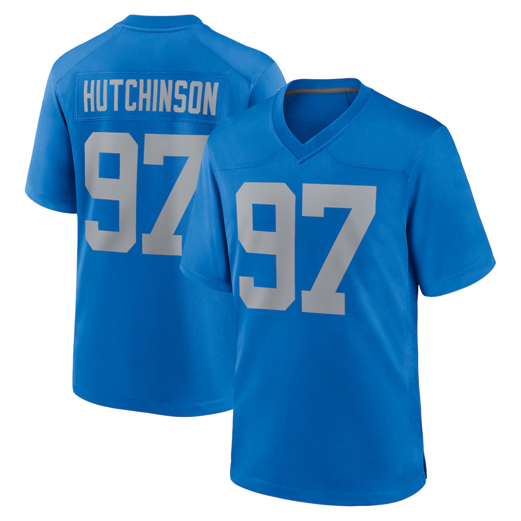 Blackjersey D.Lions #97 Aidan Hutchinson Player Blue Limited Throwback Vapor Untouchable Stitched Jerseys