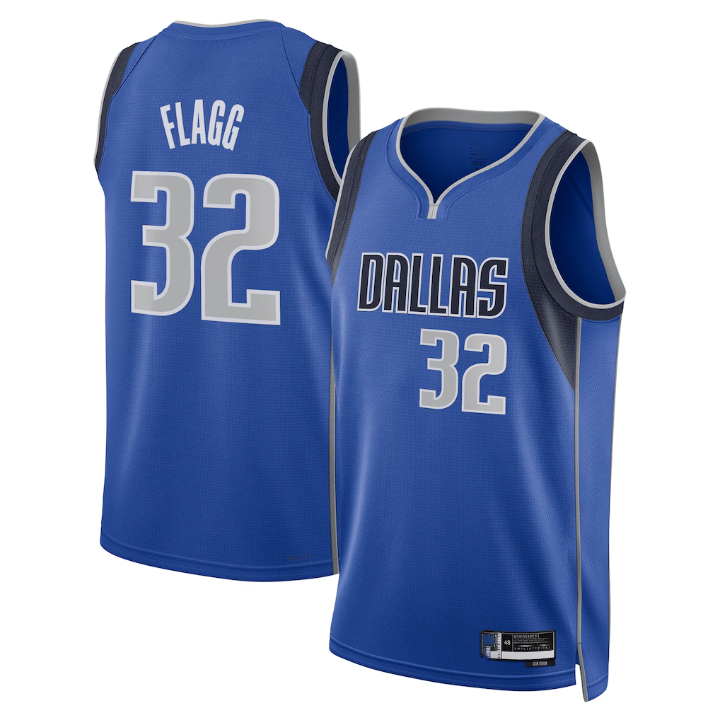 Blackjersey D.Mavericks #32 Cooper Flagg Blue 2025  Draft First Round Pick Swingman Jerseys - Icon Edition