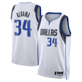 Blackjersey D.Mavericks #34 White Santi Aldama Association Edition Swingman Stitched Jerseys