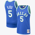 Blackjersey D.Mavericks #5 Jason Kidd Hardwood Classics Road Jersey By Mitchell & Ness Stitched Jerseys