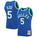 Blackjersey D.Mavericks #5 Jason Kidd Mitchell & Ness Blue 199495 Hardwood Classics Swingman Jerseys