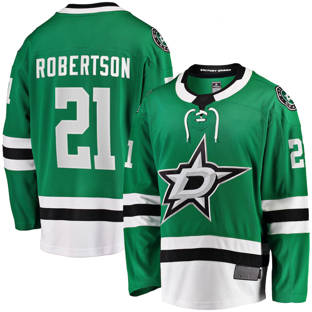Blackjersey D.Stars #21 Jason Robertson Kelly Green Home Breakaway Replica Jerseys