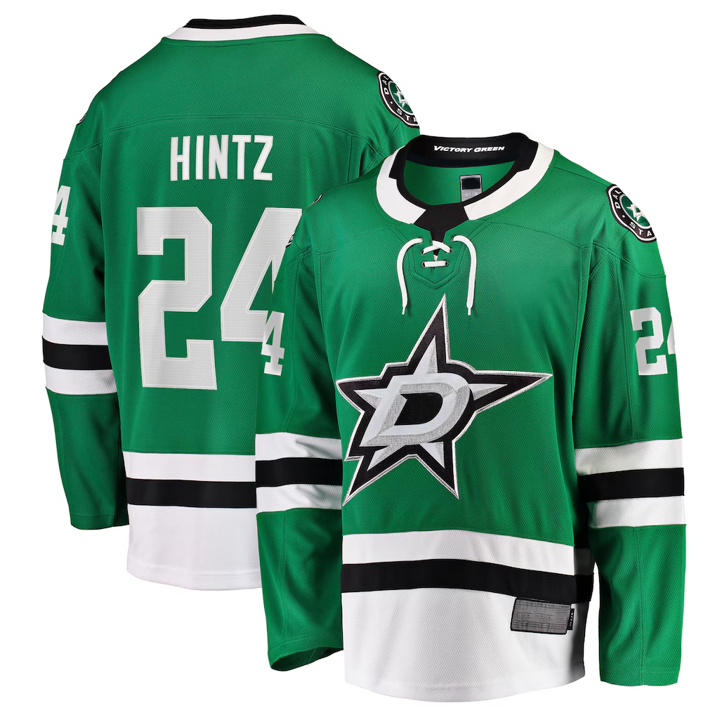 Blackjersey D.Stars #24 Roope Hintz Kelly Green Home Breakaway Player Jerseys