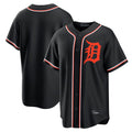 Blackjersey D.Tigers Black Fashion Out Home Game Blank Player Stitched Jerseys