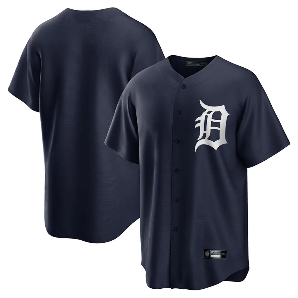 Blackjersey D.Tigers Navy Game Home Blank Player Stitched Jerseys