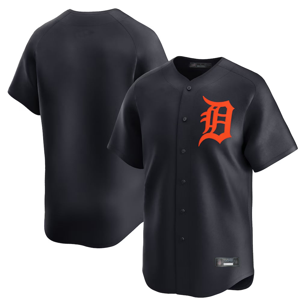 Blackjersey D.Tigers Navy Home Limited Blank Player Stitched Jerseys